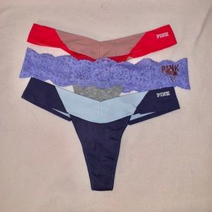 Pink Woman’s Underwear Never Worn Set of 3 Size S